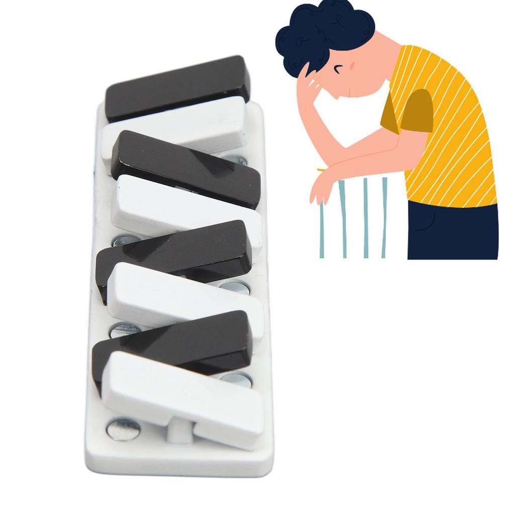 Piano Key Haptic Clicker Toy Zinc Alloy Adult Portable ADHD Slider Anxiety Stress Relief Toy