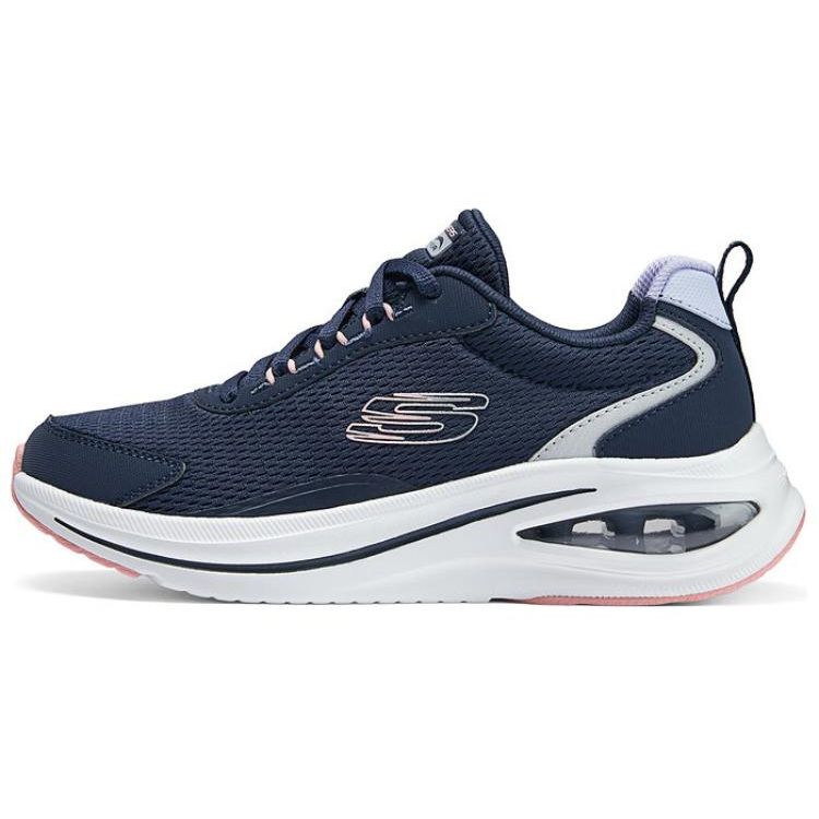 Skechers Удобные Сетчатые Амортизирующие Прочные Низкие Беговые Кроссовки Женские Кроссовки Синие 150133-NVMT 36