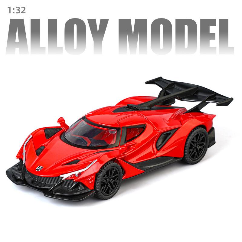 1/32 Apollo Intensa Emozione IE Alloy Sports Car Model Diecast Metal Racing Car Vehicles Model Sound and Light Children Toy Gift