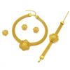 24K Gold Plated Dubai Necklace Earrings Ring Bracelet Set African Bridal Banquet Jewelry Set 2026