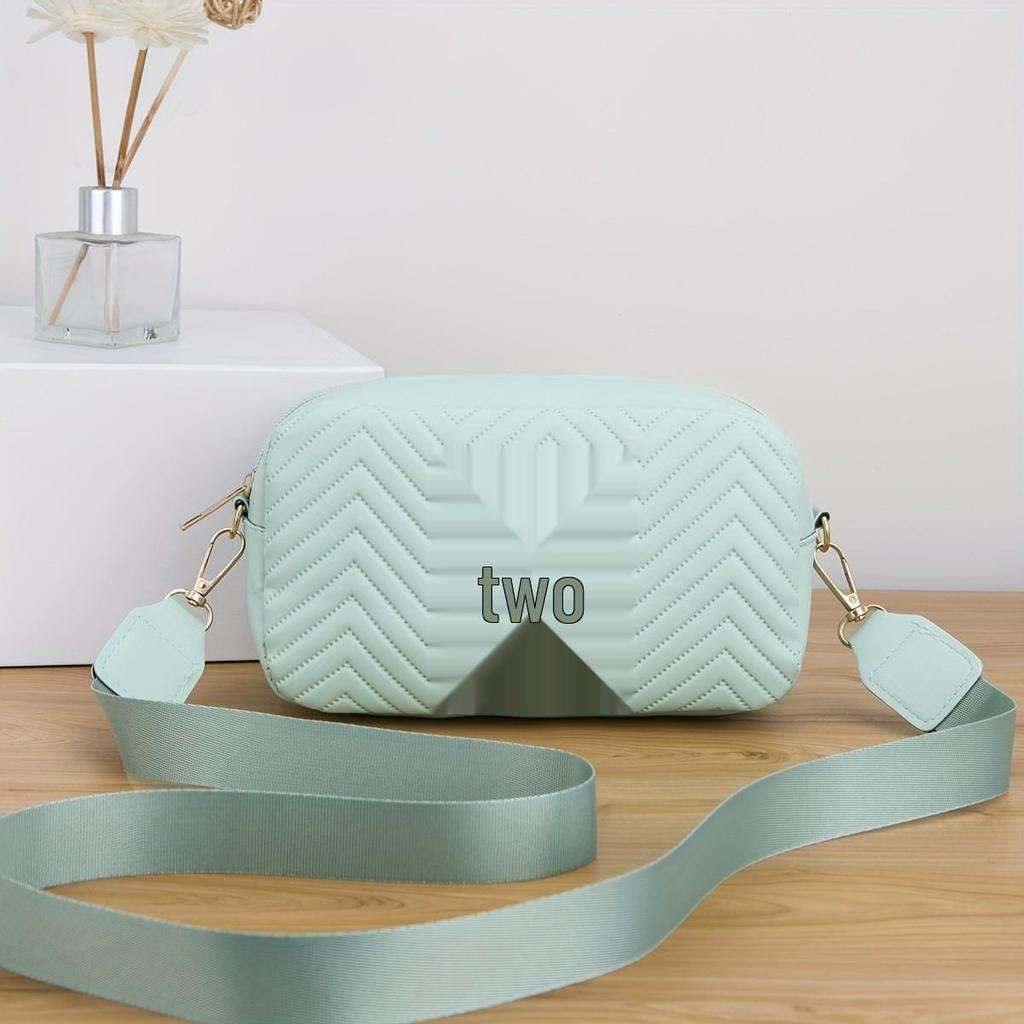 2024 Trendy Solid Color Embossed Sequin Shoulder Crossbody Bag for Women