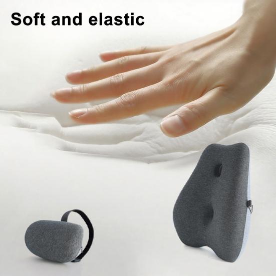 Chair Back Cushion Memory Foam Lumbar Support Cushion with Adjustable Slider Ergonomic Back Support for Office Workers Car Drivers Gamers