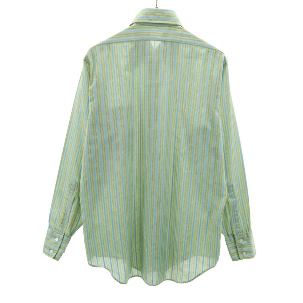 ENOURO BY ENRO anii 70 vintage Cămașă cu mâneci lungi cu model în dungi Sistem verde Bărbați Second-hand