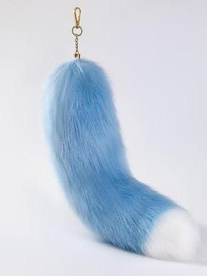 Trendy Faux Fox Fur Tail Pendant Keychain and Bag Charm