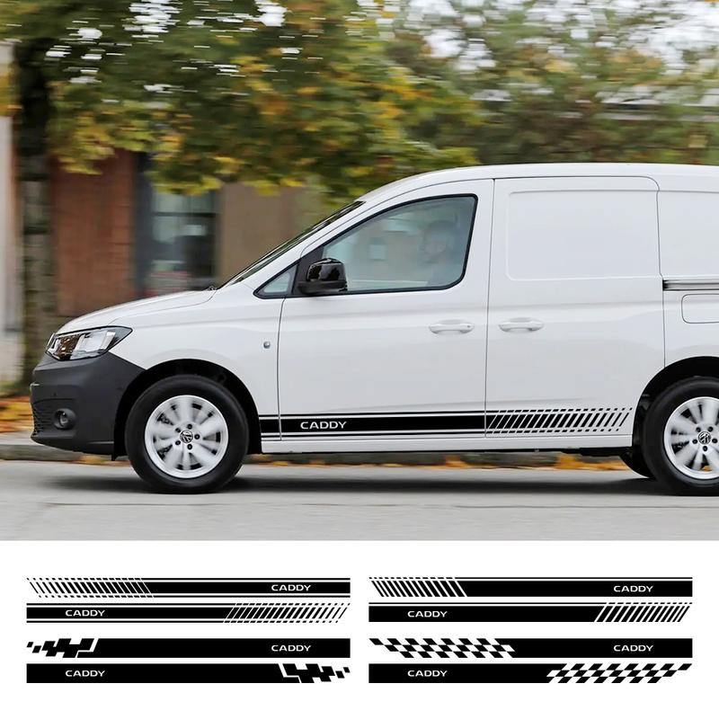 Car Door Side Stickers For Volkswagen VW Caddy MK1 MK2 MK3 MK4 Maxi Kombi Camper Van Racing Vinyl Decor Decal Auto Accessories