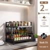 Multifunctional Kitchen Countertop Seasoning Rack with Salt Storage Jars
