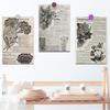 10PCS Retro English Flowers Sticker Poster Nostalgia Wall Coffee Laptop Gift Room Luggage Skateboard For Wall Decal
