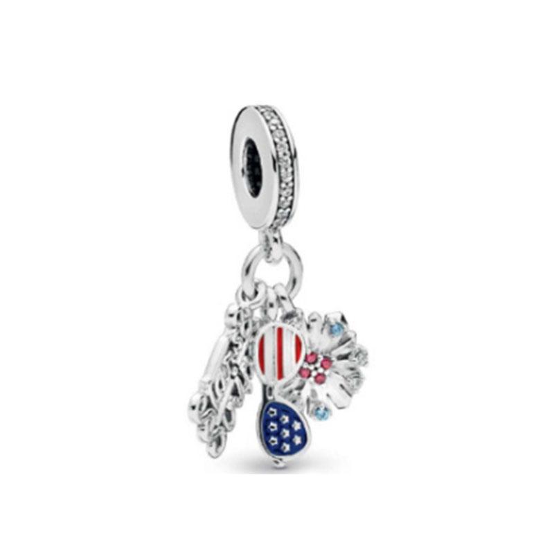 Copper National Flag Beaded Russia Ukraine Canada Uk Charm Fit Original Bracelet Ladies Exquisite Accessories Jewelry