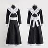 Ženy Muži Oblečení pro služky Anime Dlouhé šaty Černobílé šaty se zástěrou Šaty Lolita Cosplay Kostým