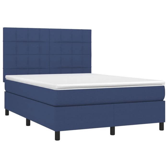 VidaXL Slat Bed Base with Mattress and LED, Upholstered Bed, Double Bed, Adult Bed for Interior Bedroom, 3134875