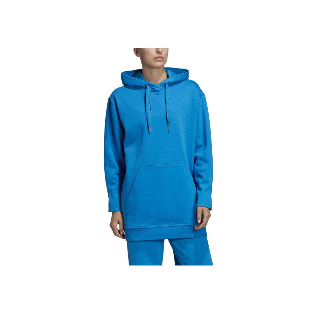 Adidas Casual Solid Color Hooded Long Sleeve Sweatshirt Women Sweatshirt Blue DT9221