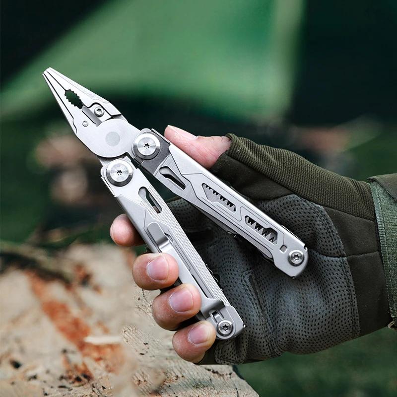 Multifunctional Folding Pliers Stainless Steel Knife Screwdriver Cutter for Outdoor Survival Camping Hunting Hiking