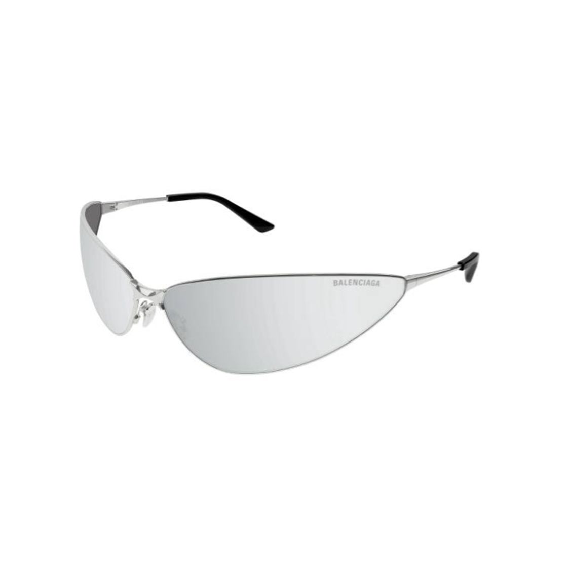 Balenciaga Logo Letter Irregular Shape Sunglasses Men sunglasses Silver BB0315S001 93,Silver