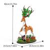 Creative 1220pcs Deer In Bloom Building Blocks Brick Set MOC Magical Animal Assembly Deer Model Kit Toys For Children Gifts