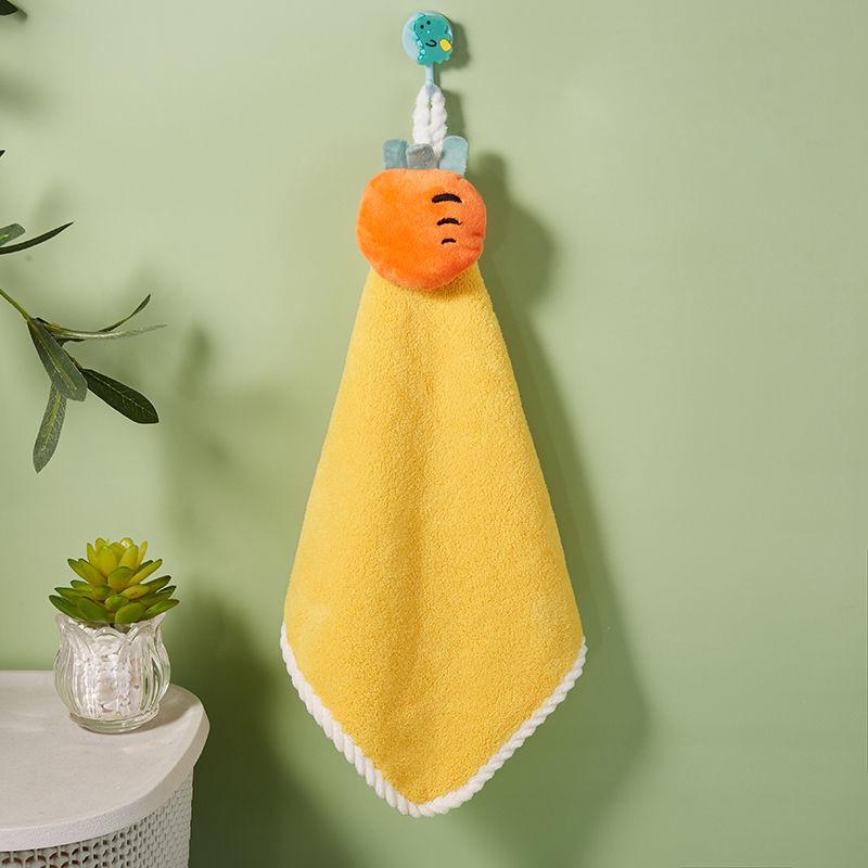 Coral Fleece Cute Cartoon Children's Hand Towel - Thick, Absorbent Small Square Towel