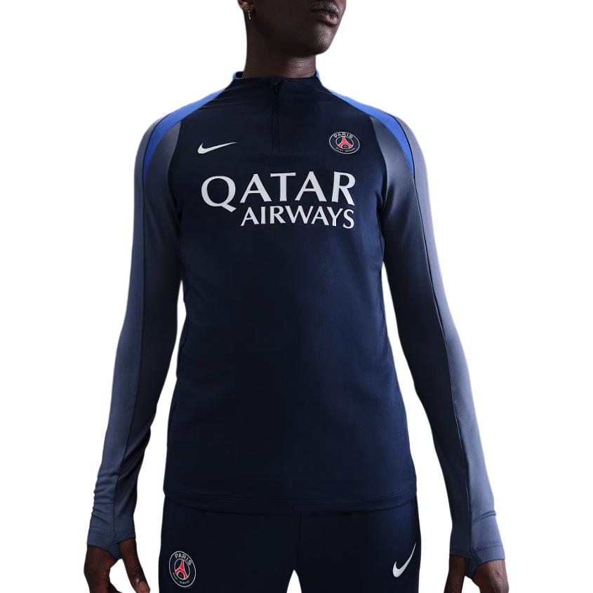 

Nike Letter Pattern Mock Neck Slim Fit Long Sleeve T-Shirt Men Tops Navy-Blue HJ7782-411 L