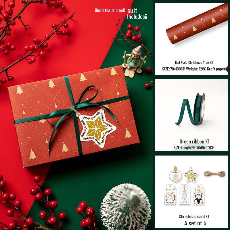 Large Retro Style Kraft Wrapping Paper for Christmas, Birthdays, and Meetings