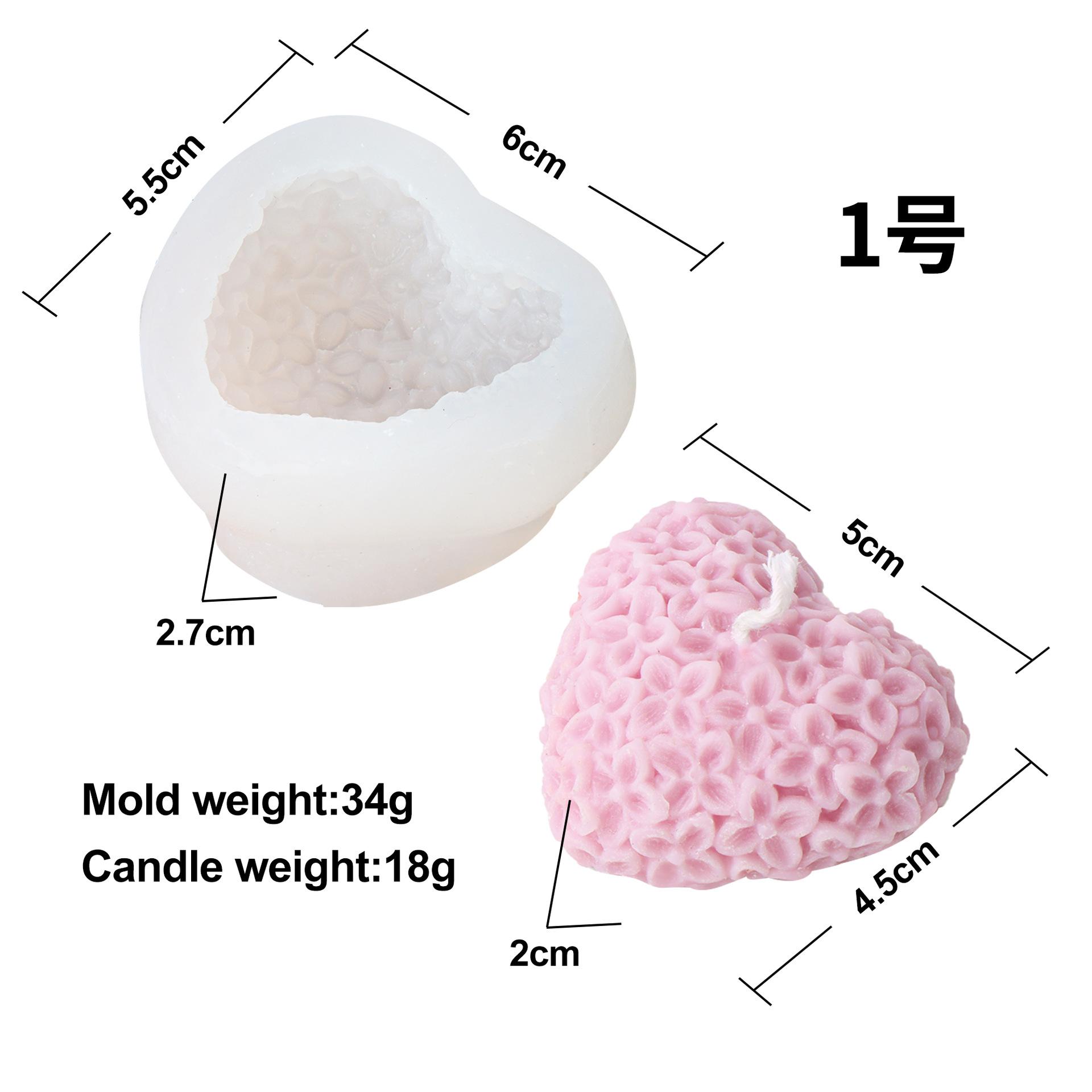 

Новый День святого Валентина Цветок Свеча Силиконовая форма DIY Сердце Мыло Гипсовый Инструмент Для Изготовления Домашнего Декора Подарки на День святого Валентина A