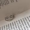 Vintage Heart Open Ring Women's Niche Personalized Creative Geometric Design New Fashion Party & Gift Hand Jewelry