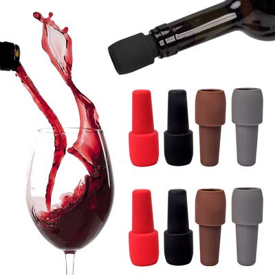 8Pcs Silicone Wine Stoppers Reusable Beverage Bottle Sealer Leak Proof Wine Sealing Plugs for Keeping Wine Champagne Fresh