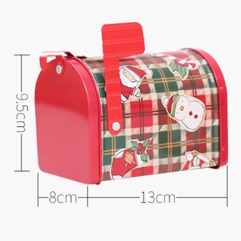 Cutie Poștală Drăguță Design Bomboane De Crăciun Cutie Fier De Crăciun Cutii Depozitare Biscuiți Cadou Copii Banqu