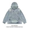 Men's Retro Hong Kong Hooded Denim Jacket - Japanese Style, Loose Fit Pullover for Spring/Autumn.