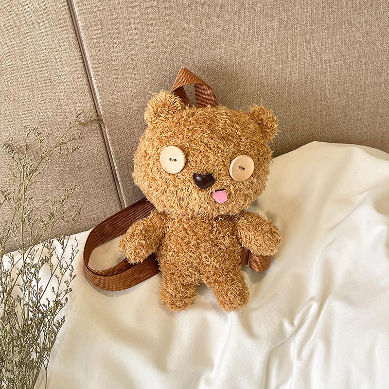

Latest Women Cute Bear Plush Backpack Bag Girl Animation Dolls Shoulder Bag Large Capacity Change Key Bag Girls Birthday Present