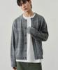 Alyss Mixed Crop Knit Cardigan [Gray]