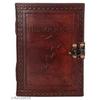 Handmade Leather Diary Embossed Antique Lock for Artist Sketchbook Size 7 * 5 Inch