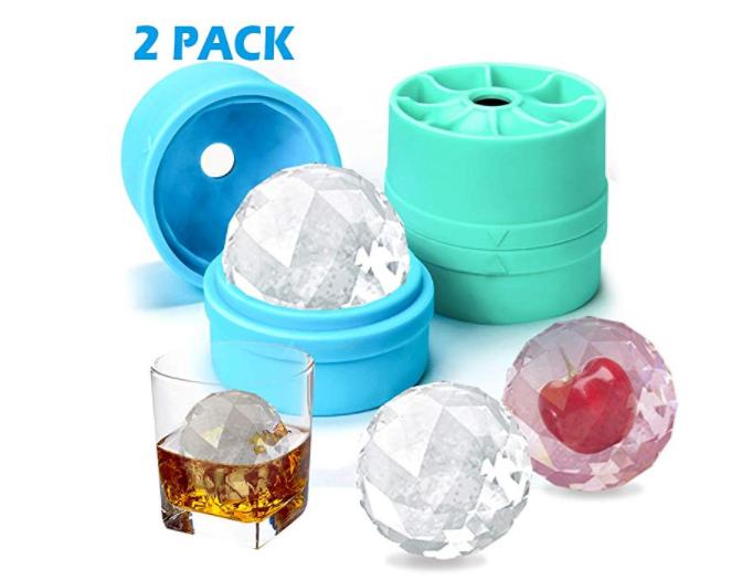 2er Pack Eiswürfelform Diamantkugelform Eiswürfelbehälter Lebensmittelqualität Silikon Eiswürfelform Runde Eiswürfelform Für Whisky Cocktails Neu