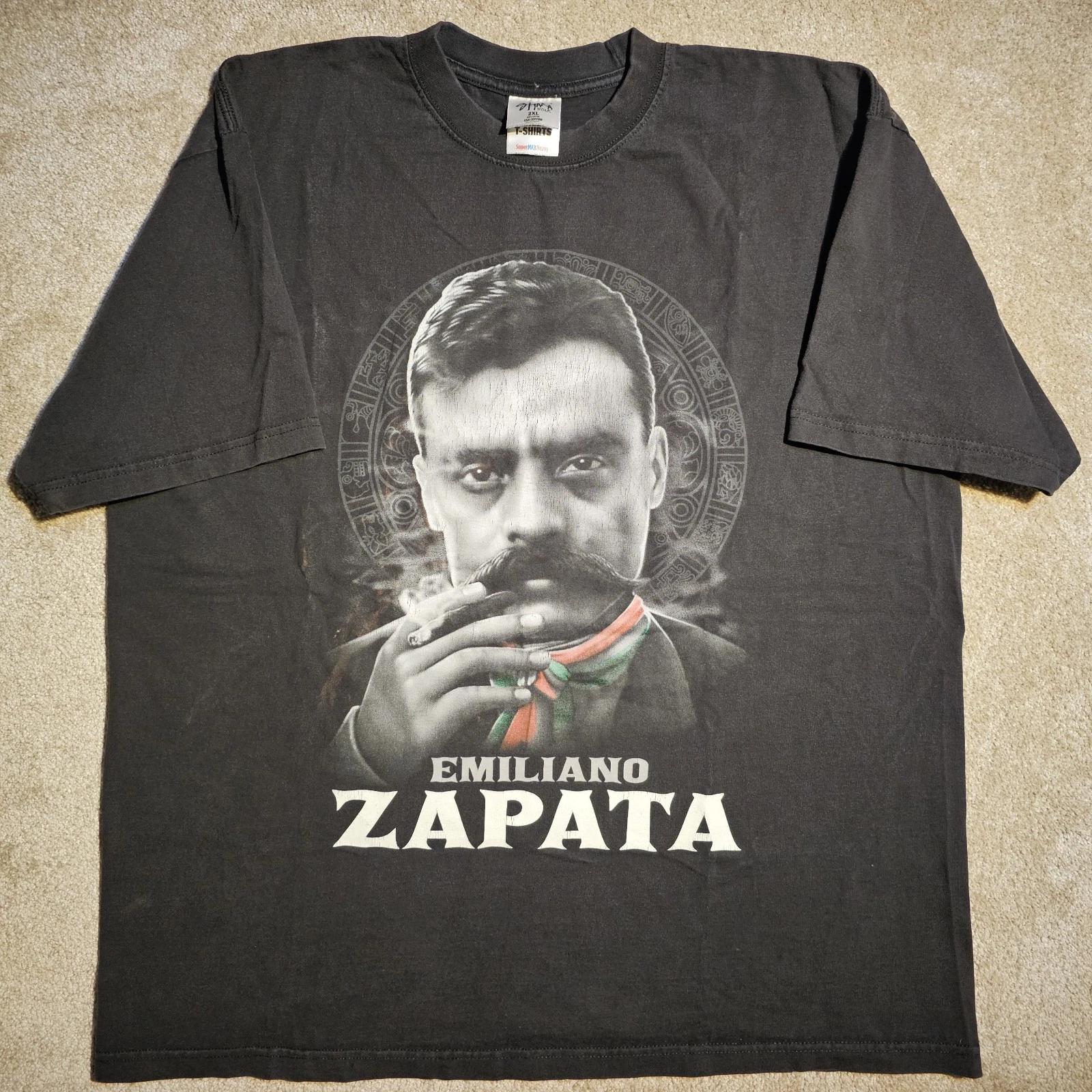 

Vtg Y2k Emiliano Zapata Mexico Mens 2XL T-shirt Super Heavy Grunge Chicano Punk S