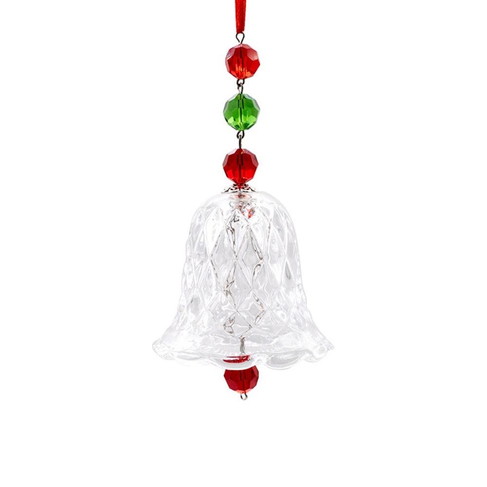 Exquisite Crystal Wind Chime Transparent Bell Glass Pendant Christmas Tree Decorations  Backyard