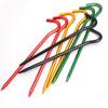 Tent Pegs Aluminum Alloy Ground Nail With Windproof Rope Buckle Set For Hammock Camping Awning Canopy