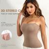 Flarixa Seamless Padded Push Up Camisole Top for Women with Bra Sleeveless Tank Top Body Shaping Elastic Vest Underwear