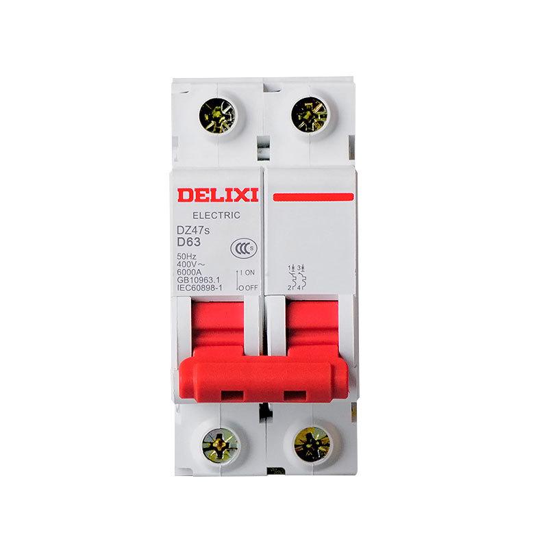 Delixi DZ47S 2P Single-Phase 220V D-Type Miniature Circuit Breaker
