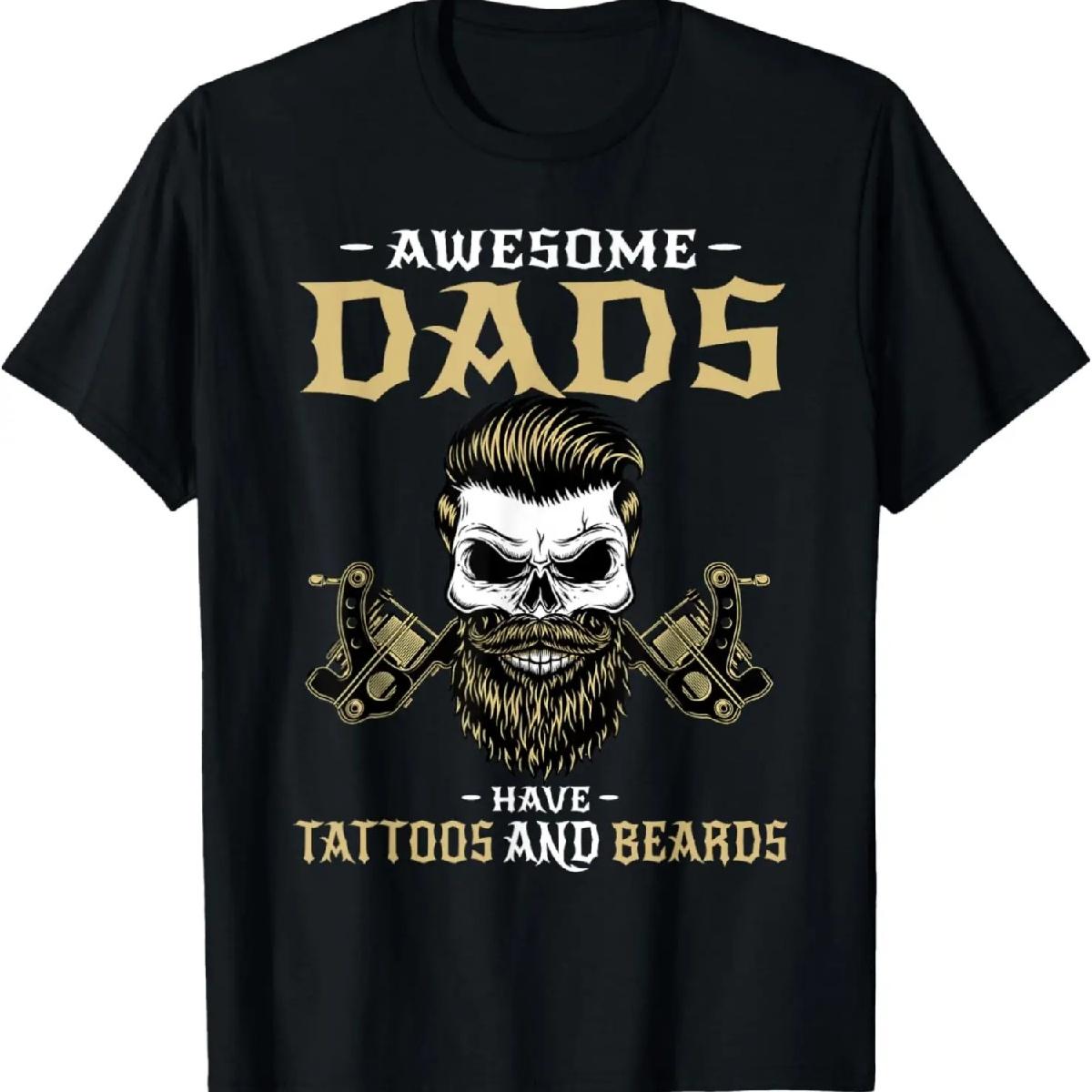 

Awesome Dads Have Tattoos and Beards Skull T-Shirt XXXXXL різнокольоровий