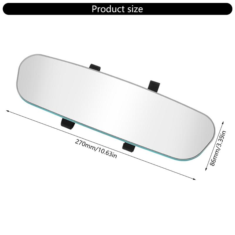 Automotive Frameless Interior Mirror with Wide Angle Curved Surfaces & Scratch Resistant Glass Coating for Vehicles
