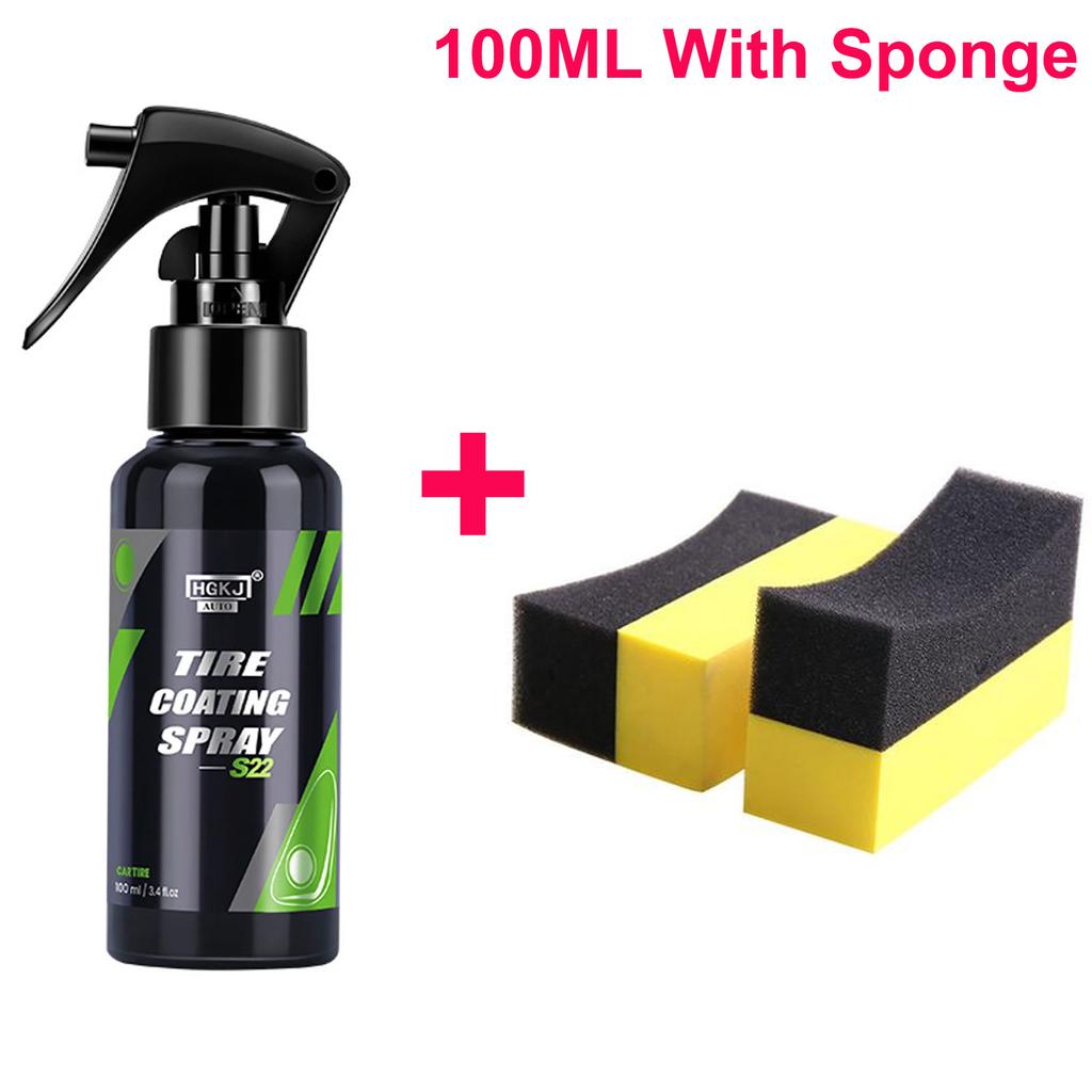 Car Tire Shine Tyre Gloss Spray Tire Glazing Keep Tire Black Rubber Protective Auto Tires Coating 100ML Car Tyre Wax Tire Polish