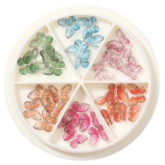 1 Box 3D Butterfly Nail Charms Resin Ornament DIY Craft Project Manicure Accessories Nail Art Jewelry Phone Case Decorations Nail Supplies for