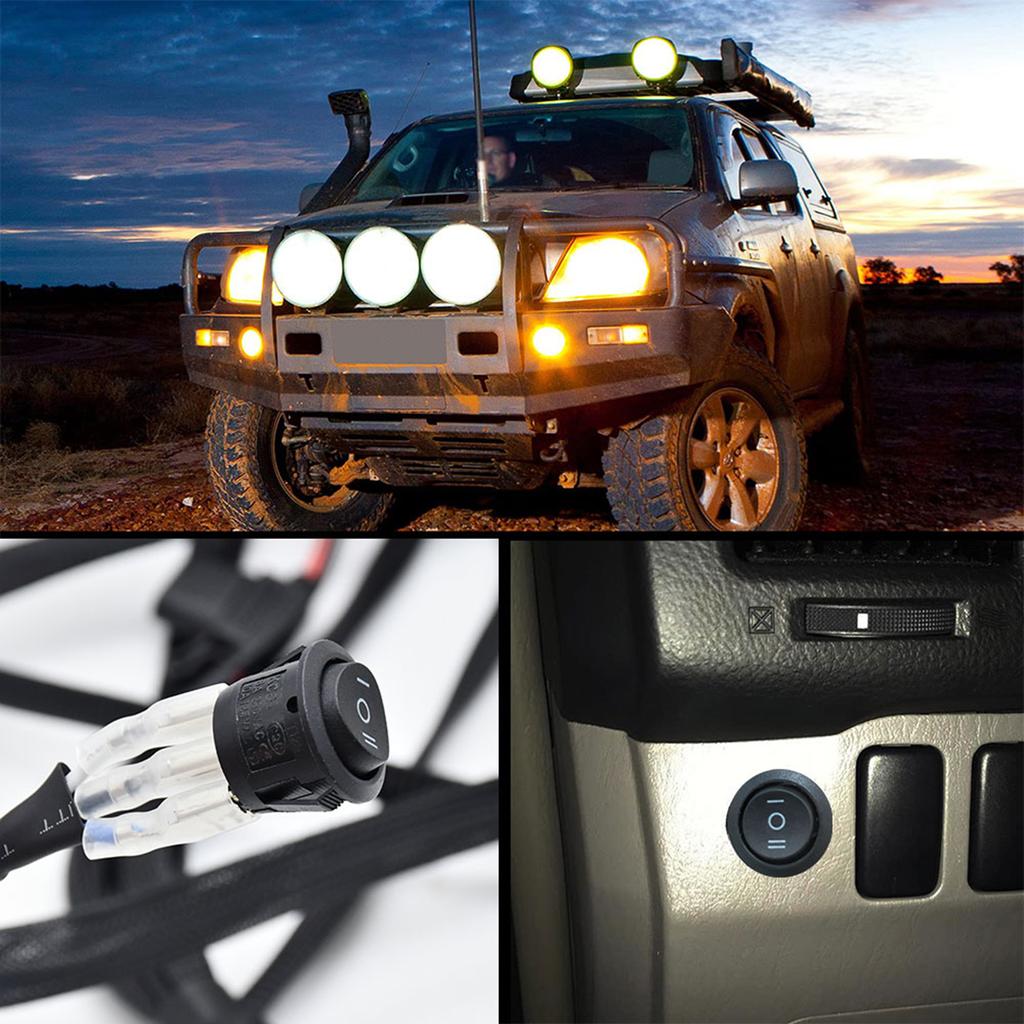 LED Light Bar Wiring Harness Kit, 480W, 2 Wires 18AWG, LED Wiring Harness with 12V 40A Relay and Waterproof Control  , Large Load 2
