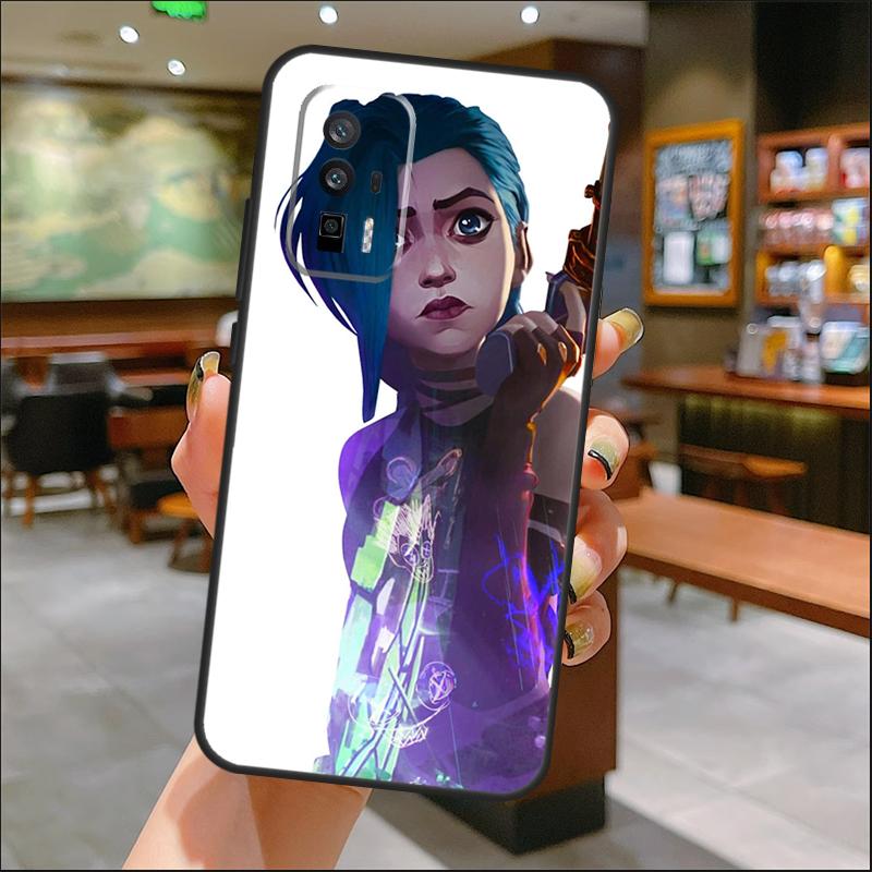 Arcane Jinx Vi Anime Case For Xiaomi 15 Ultra 13 14 11T 12T 13T 14T Pro POCO X7 Pro X3 X5 X6 M6 F5 F6 Pro Cover