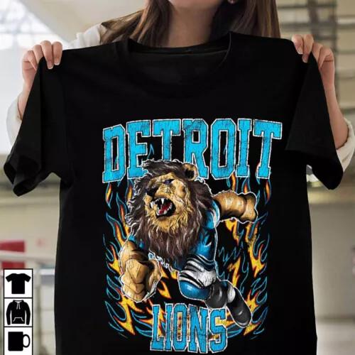 Detroit Team Lion Football T-Shirt Football Skeleton Gift Fan S-5XL.webp Unisex T-Shirt