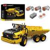 Mould King 17010 Teknologi Dumper Konstruksjonsklemme Sett, Seks-hjuls Fjernstyrt Bil med Motor, Transportbil Byggeklosseleke for Barn (1888 elementer)