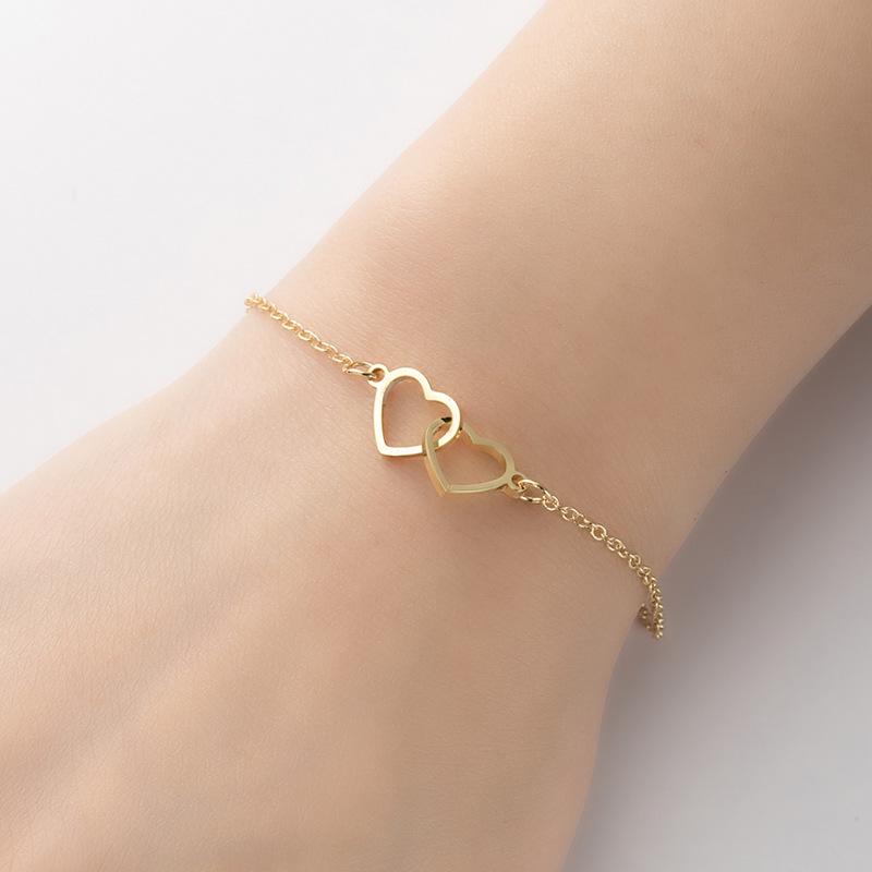 Stainless Steel Mini Heart Bracelet: Versatile Korean-Inspired Women's Fashion