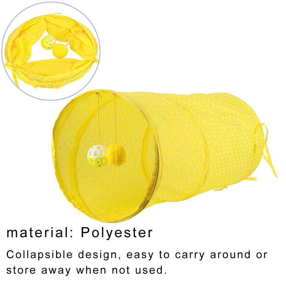 Foldable Cat Dot Tent   Tunnel Bed Toy Interactive Playing Toys Hide Tunnel (Orange)