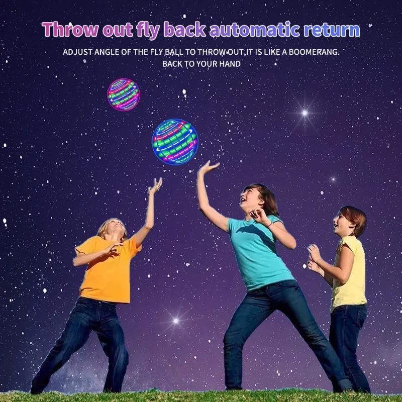 Flying Ball Spinner Toy Hand Control Drone Helicopter 360° Rotating Mini UFO with LED Light Kids Gifts Game Children Sports Ball