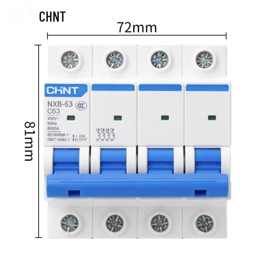 Zhengtai NXB-631P Miniature Circuit Breaker: 2P Household, 3P 63A, 4P 32A Electric Switch