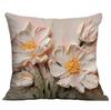 New Flower Pillowcase Imitating Three-dimensional Oil Painting Style Creative Floral Home Living Room Sofa Cushion Pillowcase
