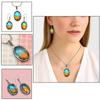 Tourmaline Set Gemstone Gift Wedding Party Bi-Color Pendant,Earring,Ring