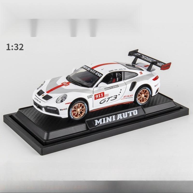 1:32 Porsche 911 GT3 RSR Track Version Alloy Sports Car Diecast Model Sound & Light Children Toy Collect Display Ornament Gift